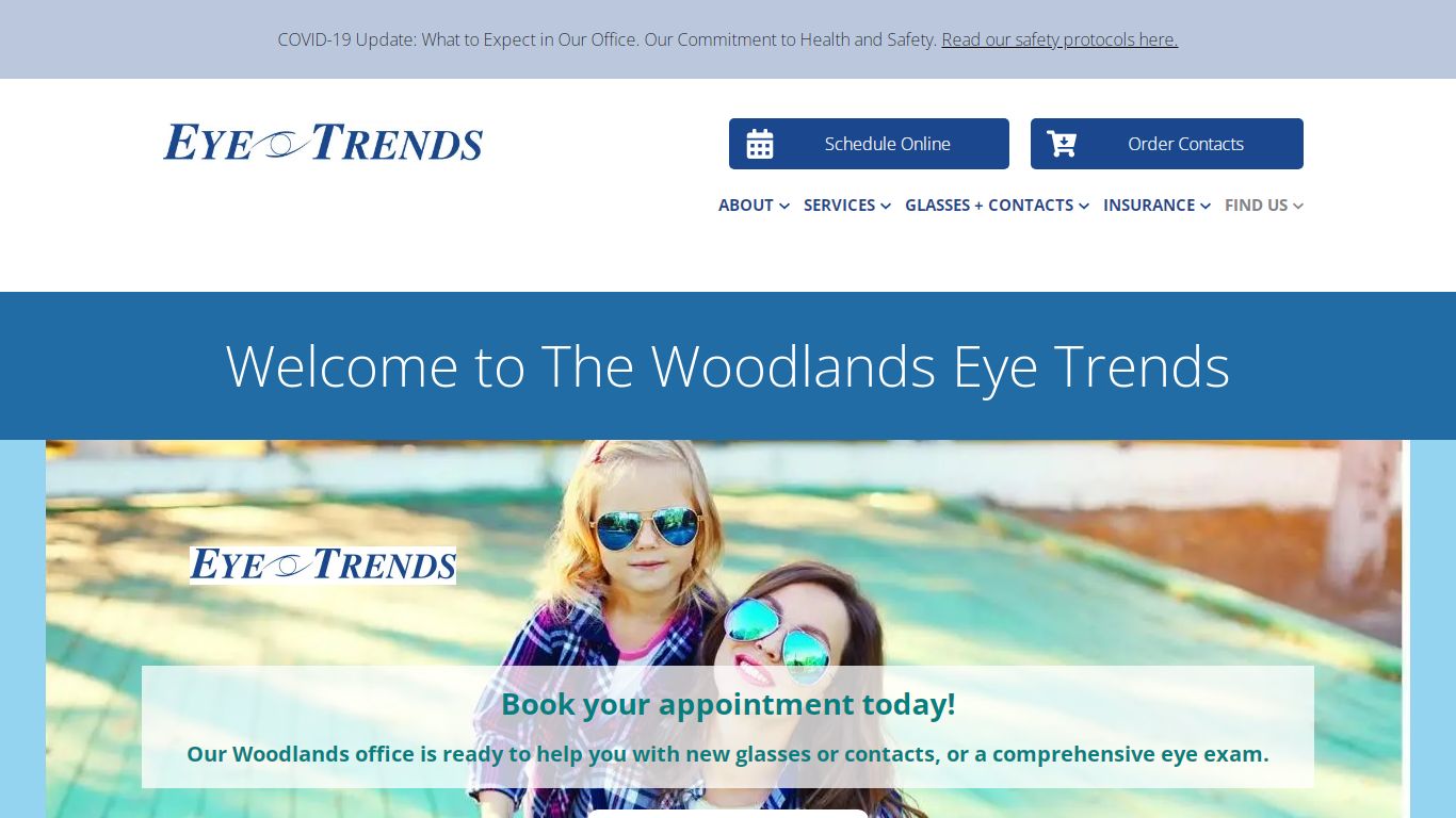 Hours & Location for Eye Exams in the Woodlands, TX | Eye Trends