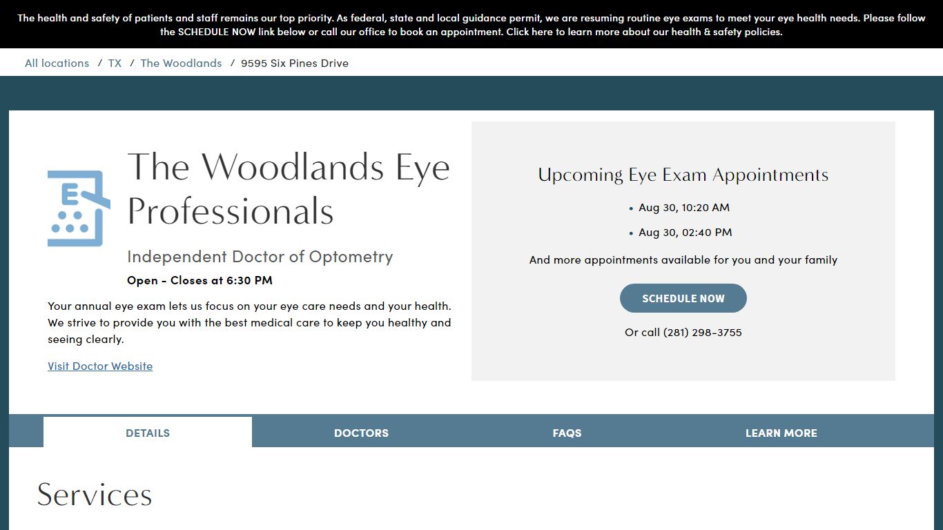 Trusted Eye Doctors in The Woodlands, TX - LensCrafters